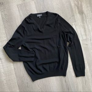 Express Black Pullover V-neck Sweater